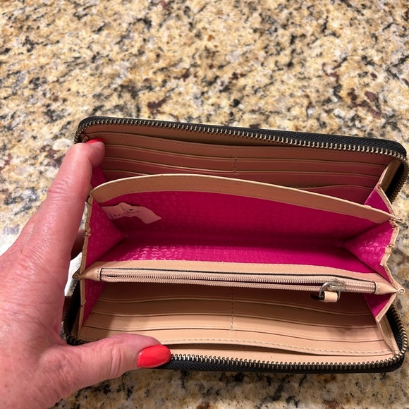 Kate Spade Black Pebbled Leather Wristlet - Picture 4 of 5